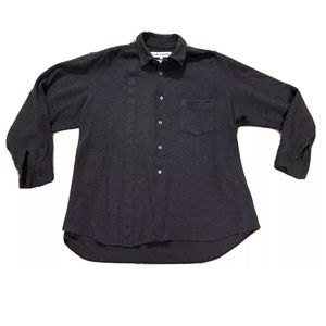 COMME des GARCONS Black Gray Wool Shirt Size M-L